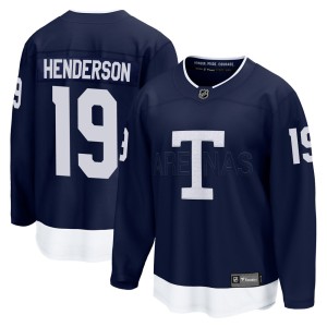 Men's Toronto Maple Leafs Paul Henderson Fanatics Branded Breakaway 2022 Heritage Classic Jersey - Navy