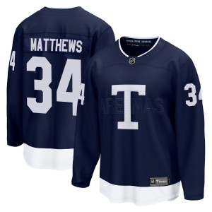 Men's Toronto Maple Leafs Auston Matthews Fanatics Branded Breakaway 2022 Heritage Classic Jersey - Navy