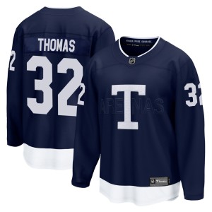 Men's Toronto Maple Leafs Steve Thomas Fanatics Branded Breakaway 2022 Heritage Classic Jersey - Navy