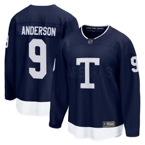 Youth Toronto Maple Leafs Glenn Anderson Fanatics Branded Breakaway 2022 Heritage Classic Jersey - Navy