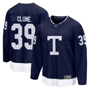 Youth Toronto Maple Leafs Rich Clune Fanatics Branded Breakaway 2022 Heritage Classic Jersey - Navy