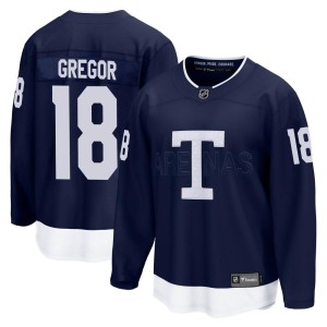 Youth Toronto Maple Leafs Noah Gregor Fanatics Branded Breakaway 2022 Heritage Classic Jersey - Navy