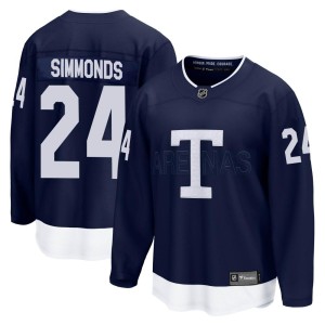 Youth Toronto Maple Leafs Wayne Simmonds Fanatics Branded Breakaway 2022 Heritage Classic Jersey - Navy