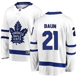 Men's Toronto Maple Leafs Bobby Baun Fanatics Branded Breakaway Away Jersey - White