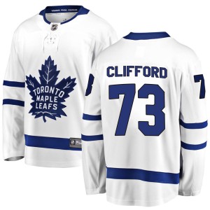 Men's Toronto Maple Leafs Kyle Clifford Fanatics Branded Breakaway Away Jersey - White