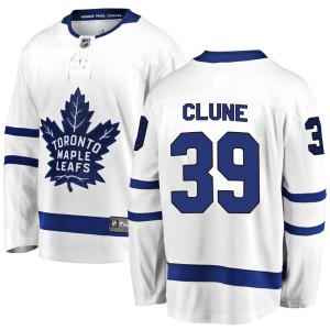 Men's Toronto Maple Leafs Rich Clune Fanatics Branded Breakaway Away Jersey - White