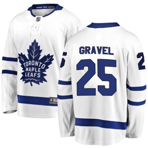 Men's Toronto Maple Leafs Kevin Gravel Fanatics Branded Breakaway Away Jersey - White
