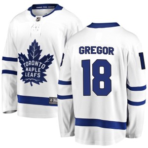 Men's Toronto Maple Leafs Noah Gregor Fanatics Branded Breakaway Away Jersey - White