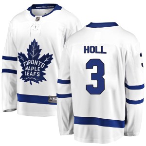 Men's Toronto Maple Leafs Justin Holl Fanatics Branded Breakaway Away Jersey - White