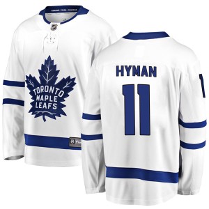 Men's Toronto Maple Leafs Zach Hyman Fanatics Branded Breakaway Away Jersey - White