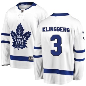 Men's Toronto Maple Leafs John Klingberg Fanatics Branded Breakaway Away Jersey - White