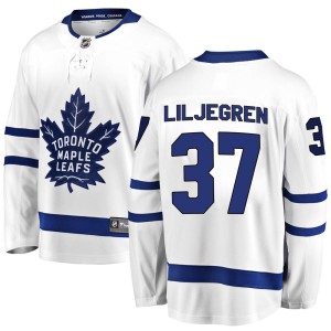 Men's Toronto Maple Leafs Timothy Liljegren Fanatics Branded Breakaway Away Jersey - White