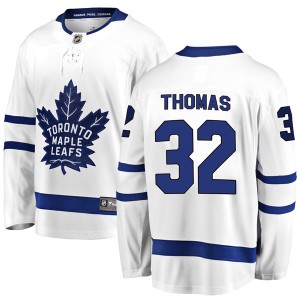 Men's Toronto Maple Leafs Steve Thomas Fanatics Branded Breakaway Away Jersey - White
