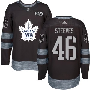 Youth Toronto Maple Leafs Alex Steeves Authentic 1917-2017 100th Anniversary Jersey - Black