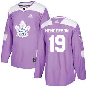 Men's Toronto Maple Leafs Paul Henderson Adidas Authentic Fights Cancer Practice Jersey - Purple