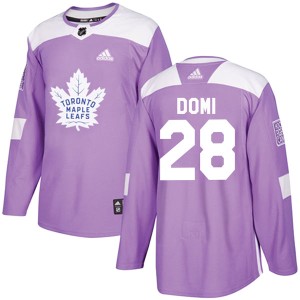 Youth Toronto Maple Leafs Tie Domi Adidas Authentic Fights Cancer Practice Jersey - Purple