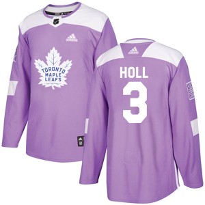 Youth Toronto Maple Leafs Justin Holl Adidas Authentic Fights Cancer Practice Jersey - Purple