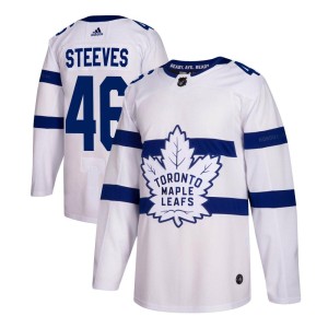Youth Toronto Maple Leafs Alex Steeves Adidas Authentic 2018 Stadium Series Jersey - White