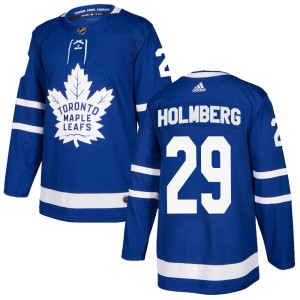 Youth Toronto Maple Leafs Pontus Holmberg Adidas Authentic Home Jersey - Blue