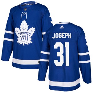 Youth Toronto Maple Leafs Curtis Joseph Adidas Authentic Home Jersey - Blue