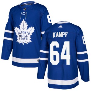 Youth Toronto Maple Leafs David Kampf Adidas Authentic Home Jersey - Blue