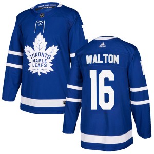 Youth Toronto Maple Leafs Mike Walton Adidas Authentic Home Jersey - Blue