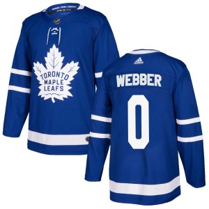 Youth Toronto Maple Leafs Cade Webber Adidas Authentic Home Jersey - Blue