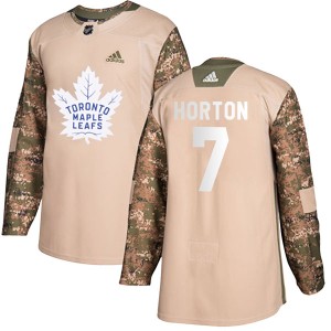 Men's Toronto Maple Leafs Tim Horton Adidas Authentic Veterans Day Practice Jersey - Camo