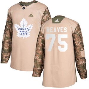 Men's Toronto Maple Leafs Ryan Reaves Adidas Authentic Veterans Day Practice Jersey - Camo