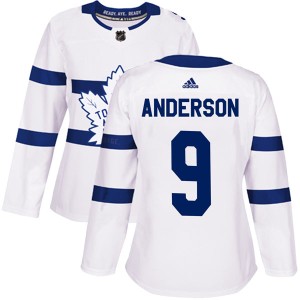 Women's Toronto Maple Leafs Glenn Anderson Adidas Authentic 2018 Stadium Series Jersey - White