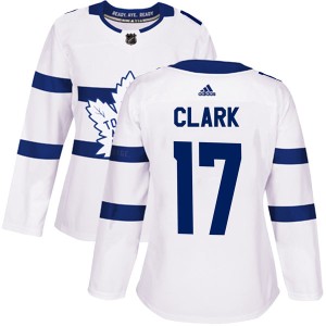 Women's Toronto Maple Leafs Wendel Clark Adidas Authentic 2018 Stadium Series Jersey - White