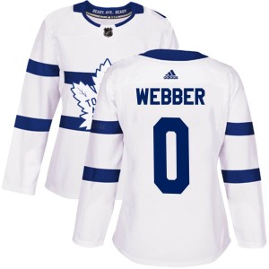 Women's Toronto Maple Leafs Cade Webber Adidas Authentic 2018 Stadium Series Jersey - White