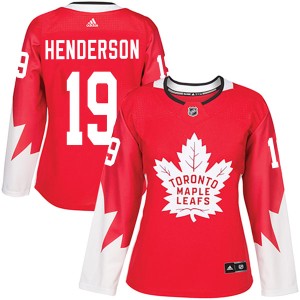 Women's Toronto Maple Leafs Paul Henderson Adidas Authentic Alternate Jersey - Red