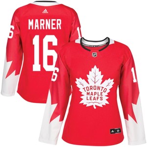 Women's Toronto Maple Leafs Mitch Marner Adidas Authentic Alternate Jersey - Red