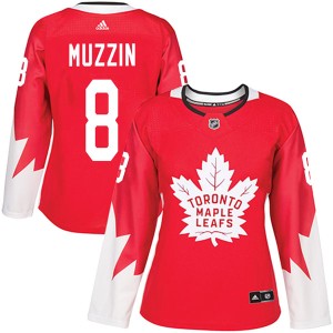 Women's Toronto Maple Leafs Jake Muzzin Adidas Authentic Alternate Jersey - Red