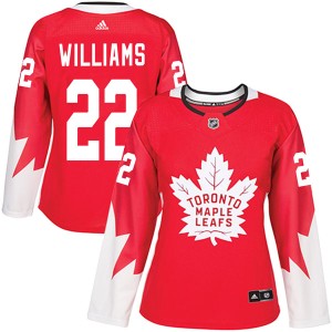 Women's Toronto Maple Leafs Tiger Williams Adidas Authentic Alternate Jersey - Red