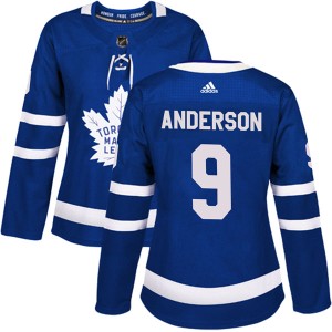 Women's Toronto Maple Leafs Glenn Anderson Adidas Authentic Home Jersey - Blue