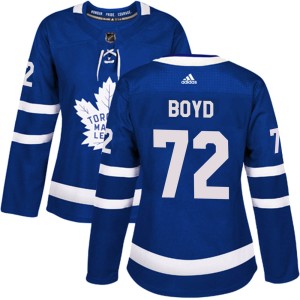 Women's Toronto Maple Leafs Travis Boyd Adidas Authentic Home Jersey - Blue