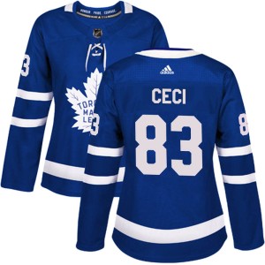 Women's Toronto Maple Leafs Cody Ceci Adidas Authentic Home Jersey - Blue