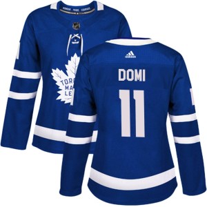Women's Toronto Maple Leafs Max Domi Adidas Authentic Home Jersey - Blue