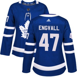 Women's Toronto Maple Leafs Pierre Engvall Adidas Authentic Home Jersey - Blue