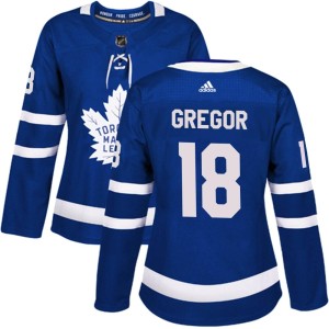 Women's Toronto Maple Leafs Noah Gregor Adidas Authentic Home Jersey - Blue