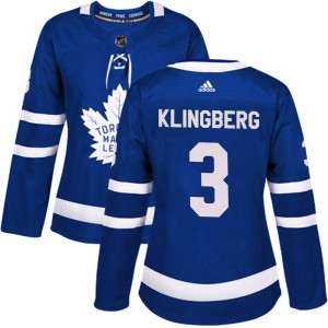 Women's Toronto Maple Leafs John Klingberg Adidas Authentic Home Jersey - Blue