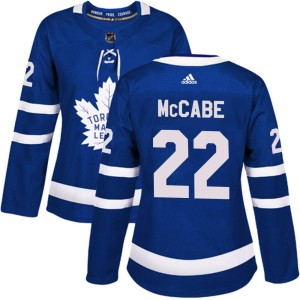 Women's Toronto Maple Leafs Jake McCabe Adidas Authentic Home Jersey - Blue