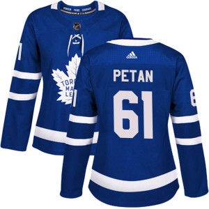 Women's Toronto Maple Leafs Nic Petan Adidas Authentic Home Jersey - Blue