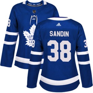 Women's Toronto Maple Leafs Rasmus Sandin Adidas Authentic Home Jersey - Blue