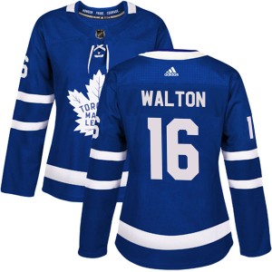 Women's Toronto Maple Leafs Mike Walton Adidas Authentic Home Jersey - Blue