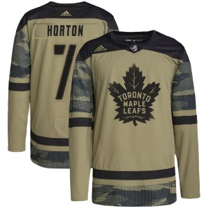 Men's Toronto Maple Leafs Tim Horton Adidas Authentic Military Appreciation Practice Jersey - Camo