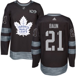 Men's Toronto Maple Leafs Bobby Baun Adidas Authentic 1917-2017 100th Anniversary Jersey - Black