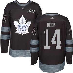 Men's Toronto Maple Leafs Dave Keon Adidas Authentic 1917-2017 100th Anniversary Jersey - Black